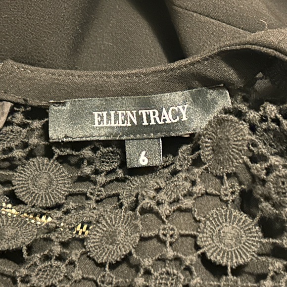 Calvin Klein/Ellen Tracy Elegant Black Lace Dress - 6 - Picture 8 of 9